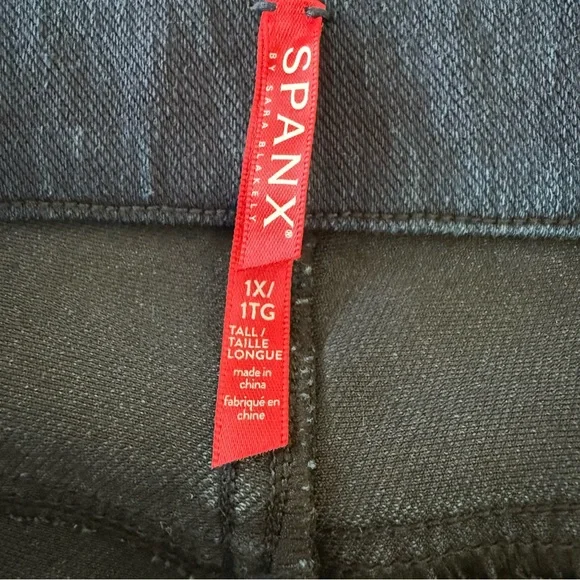 Spanx Jean-ish Ankle Leggings Stretchy High Rise Pull On Plus Size Size 1X Tall - Picture 6 of 10